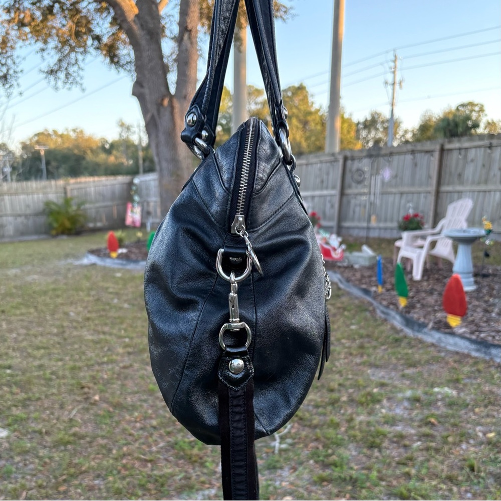 Coach Poppy Legacy Leather Satchel Bag - Picture 3 of 11